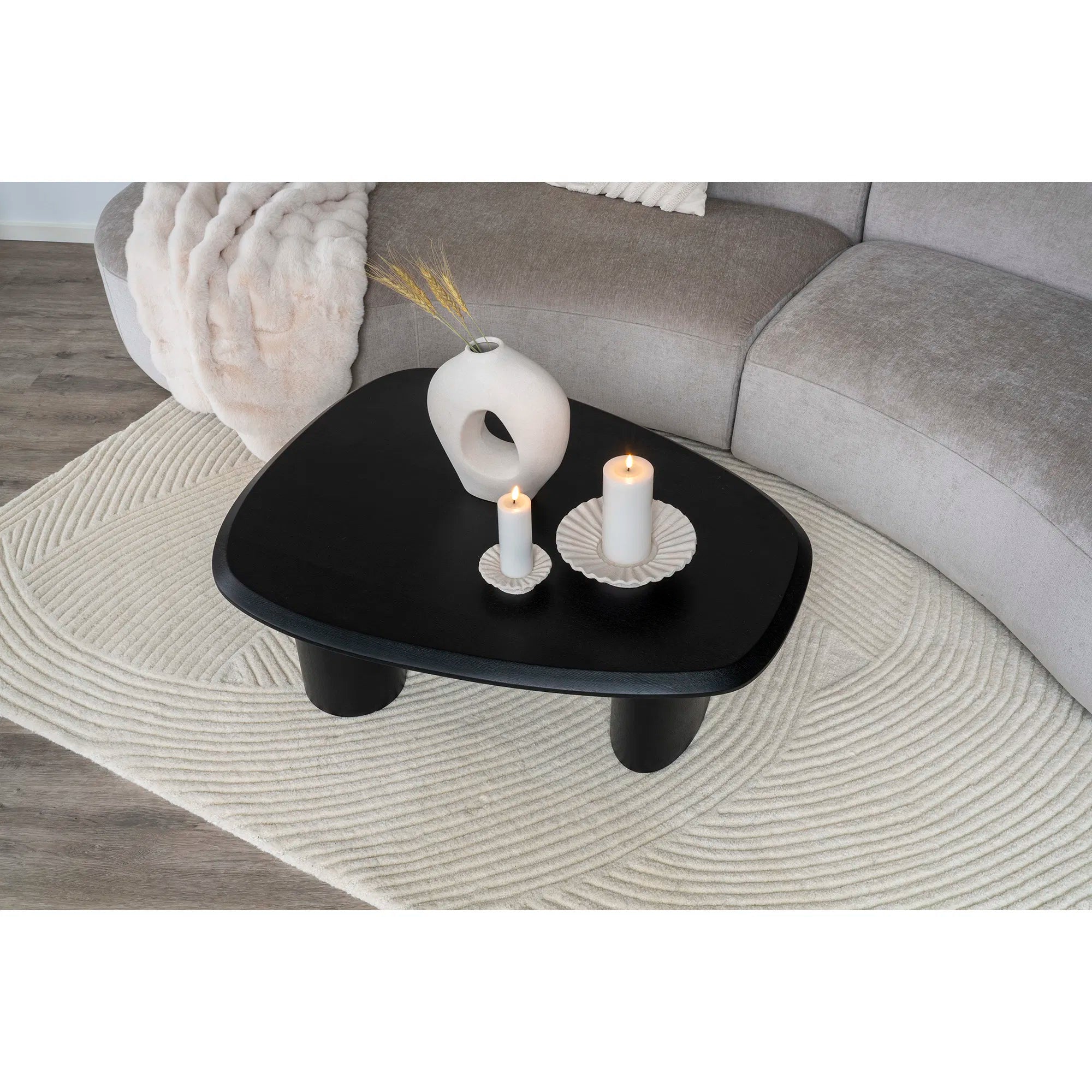 Kaarshouder-set „Fiorina Duo“ – Cement in Wit