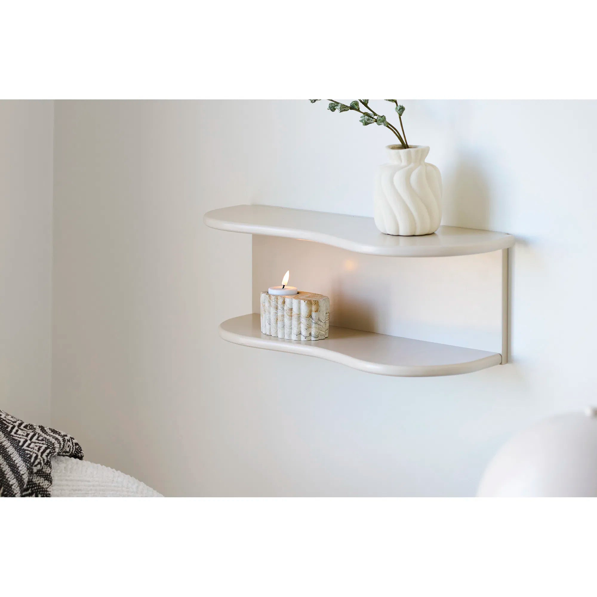 Kaarsenhouder „Cemento“ – Cement in Bruin/Beige