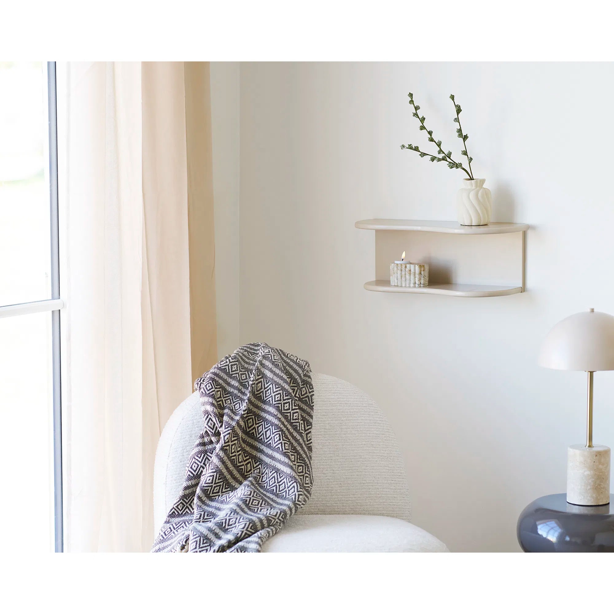 Kaarsenhouder „Cemento“ – Cement in Bruin/Beige