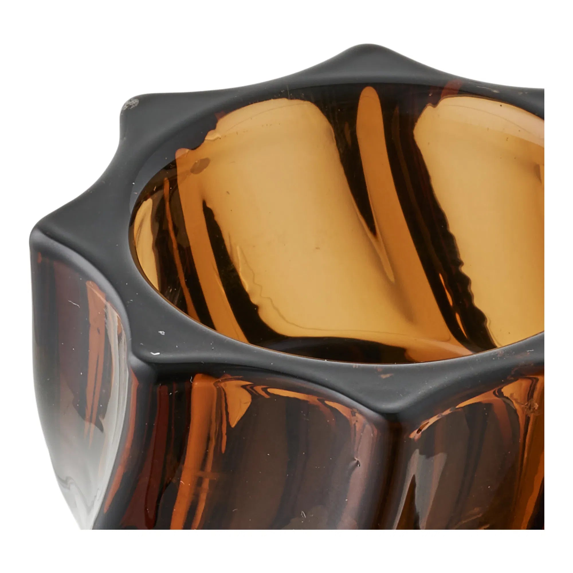 Kaarshouder-set „Smokaro“ – glas in rookbruin (2-delige set)
