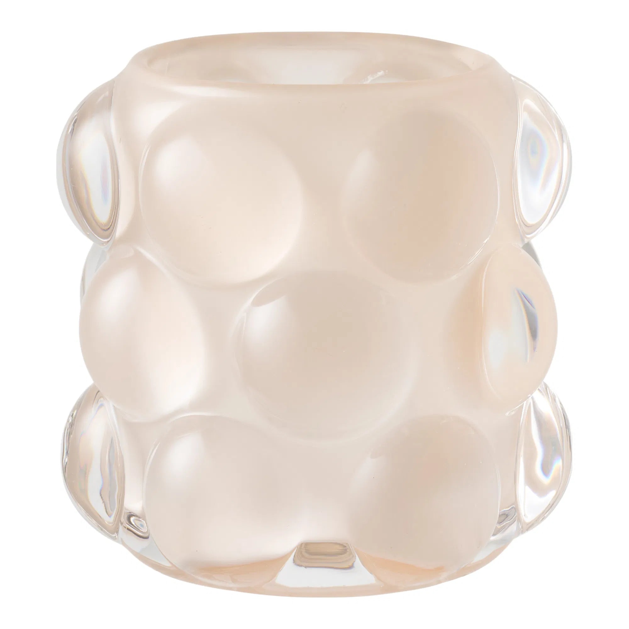 Kaarshouder-set „Bolla Duo“ – glas in Beige & Groen (2-delige set)