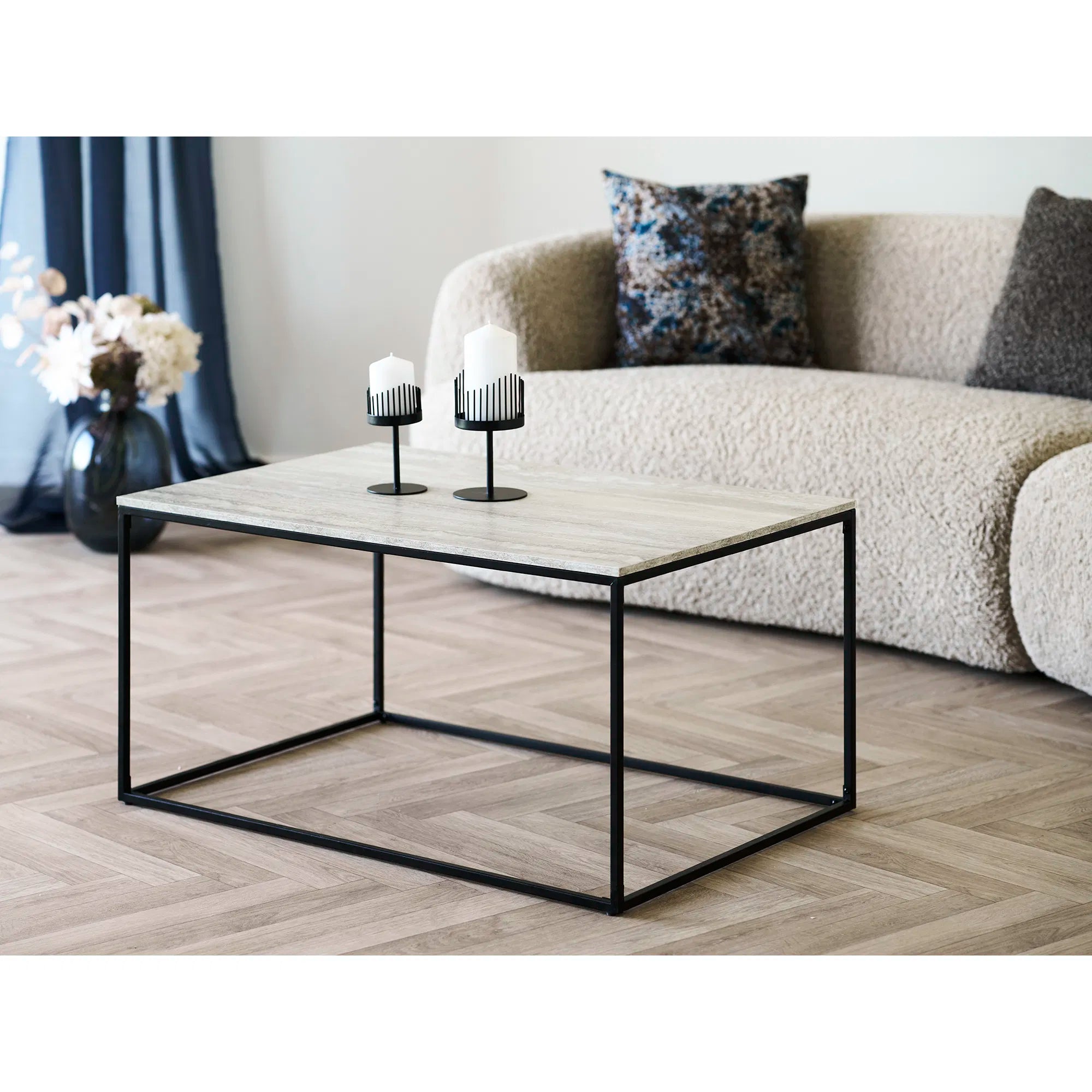 Kaarshouder-set „Cavallo Duo“ – staal in Zwart