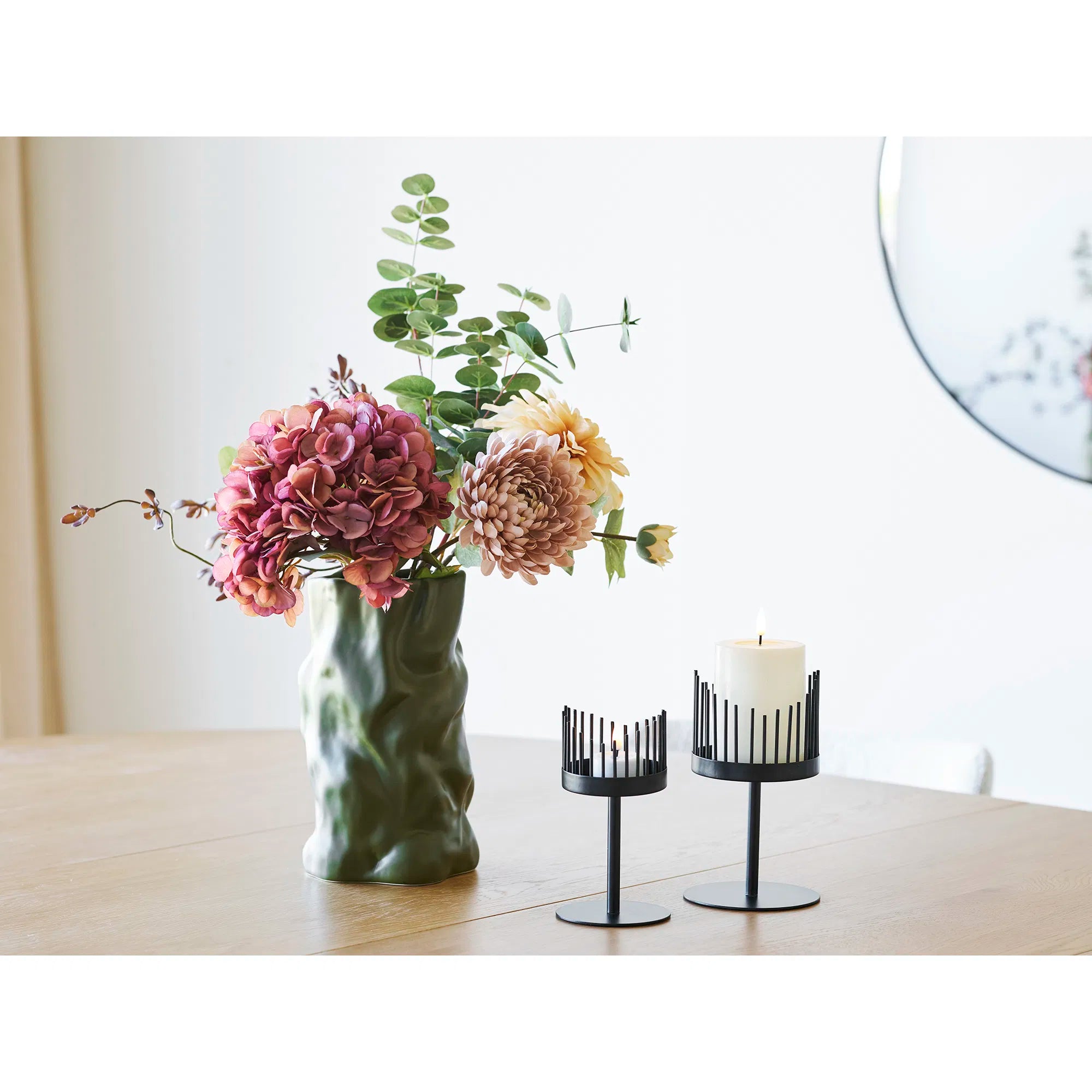 Kaarshouder-set „Cavallo Duo“ – staal in Zwart