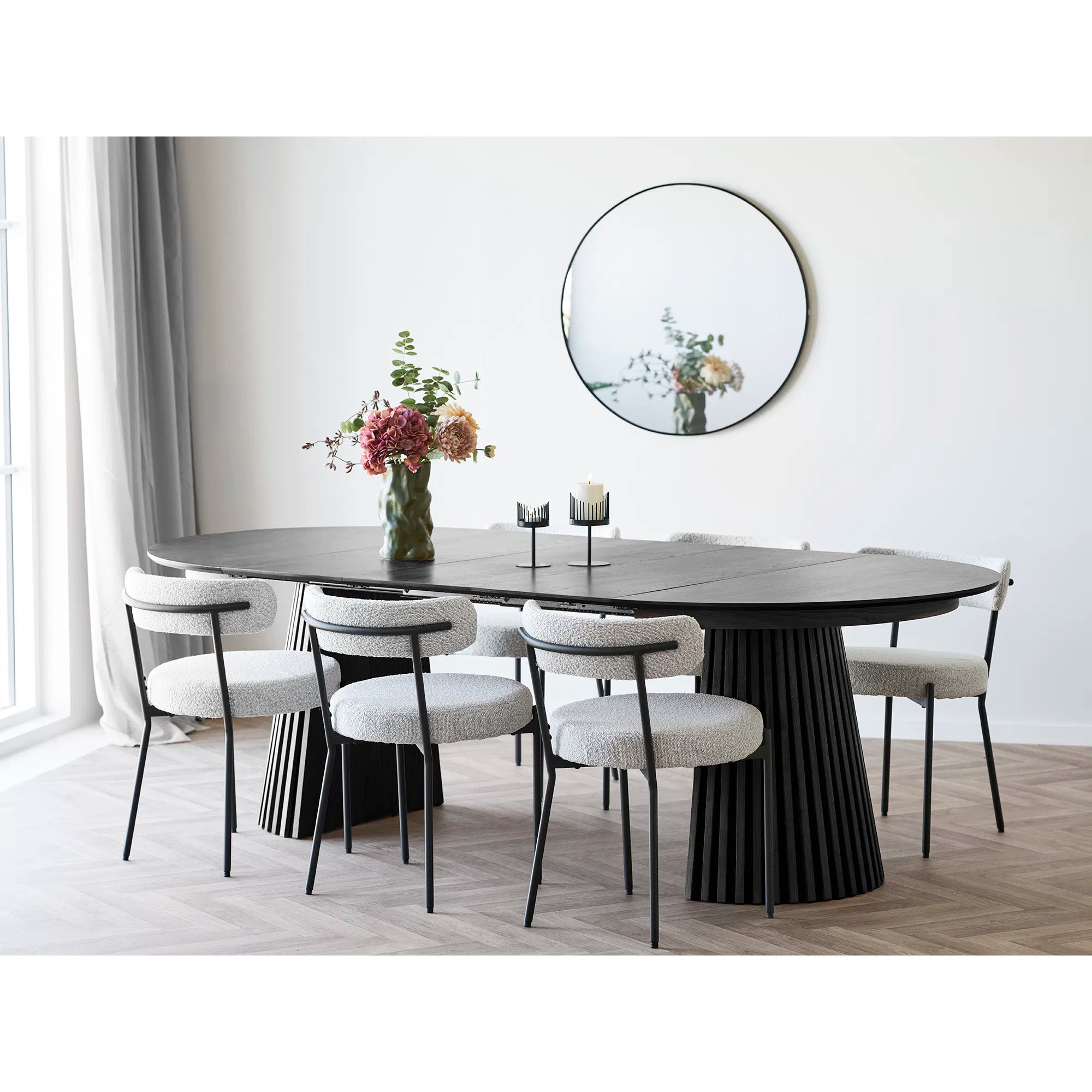 Kaarshouder-set „Cavallo Duo“ – staal in Zwart