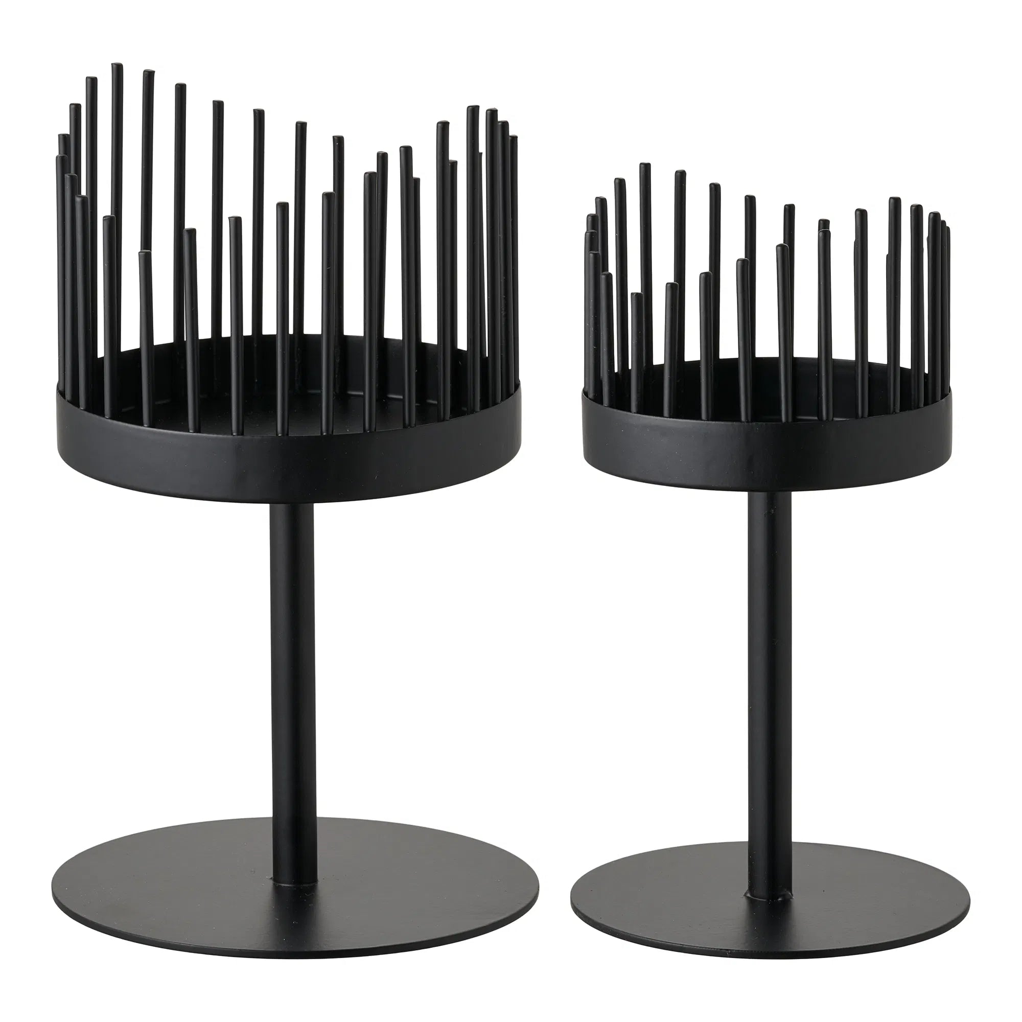 Kaarshouder-set „Cavallo Duo“ – staal in Zwart