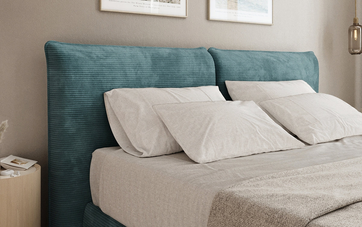 Boxspringbed Pillo in Ribstof