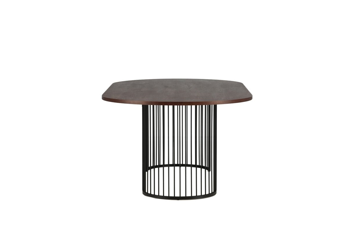 Eettafel Manolo - ovale eettafel met tafelblad in Zwart en walnoot