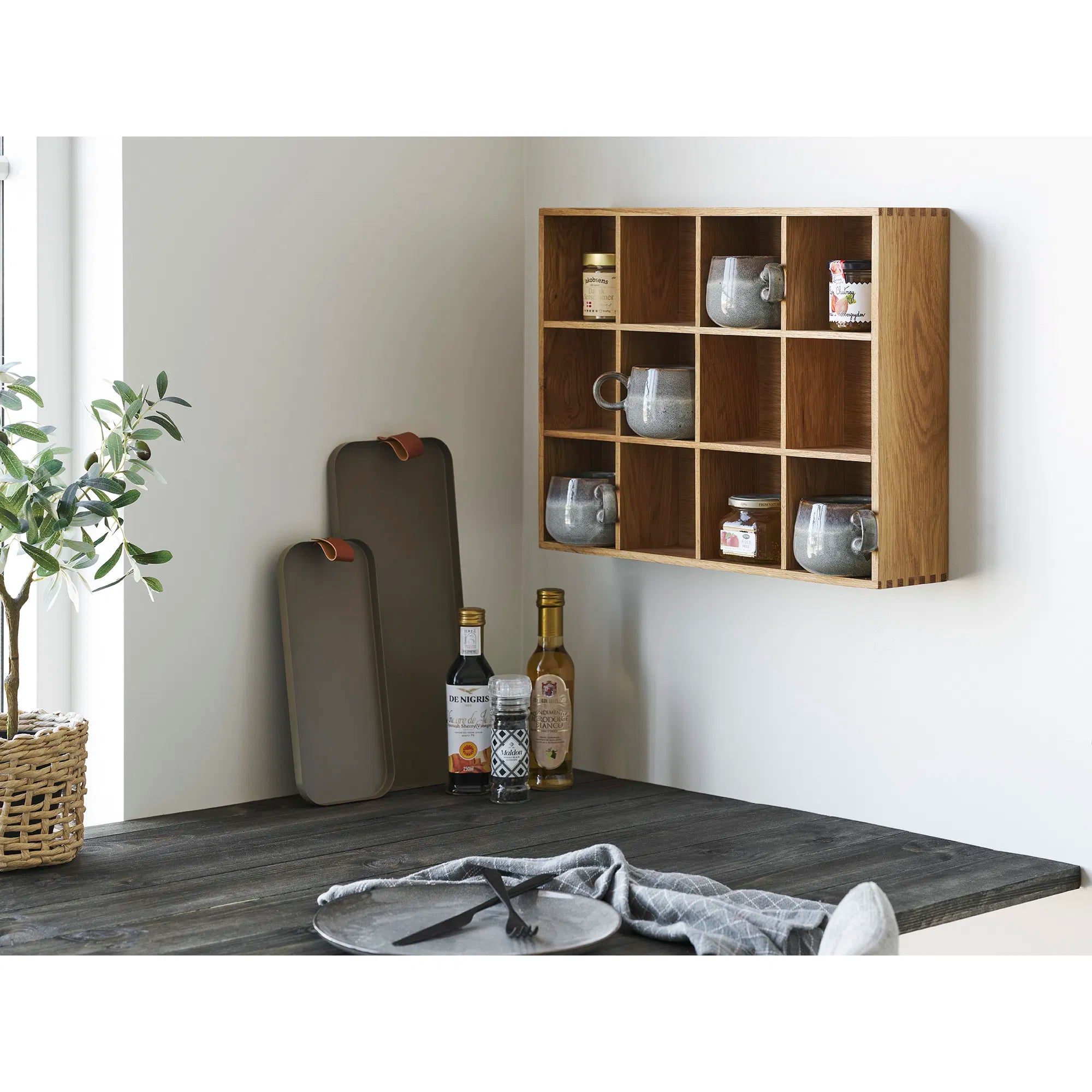 Tablett-set „Arden“ – staal in Bruin, 2-delig set