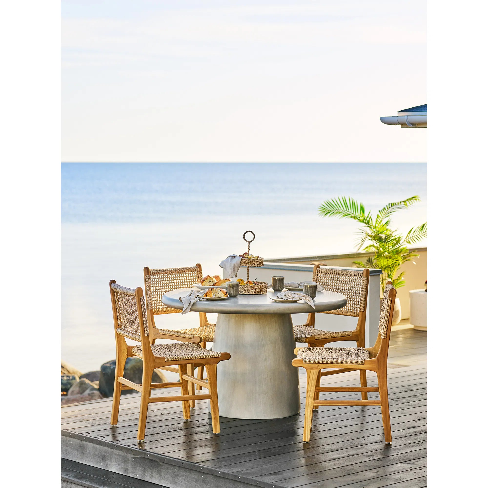 Dienblad Solvaina - Gevlochten ontwerp van zeegras