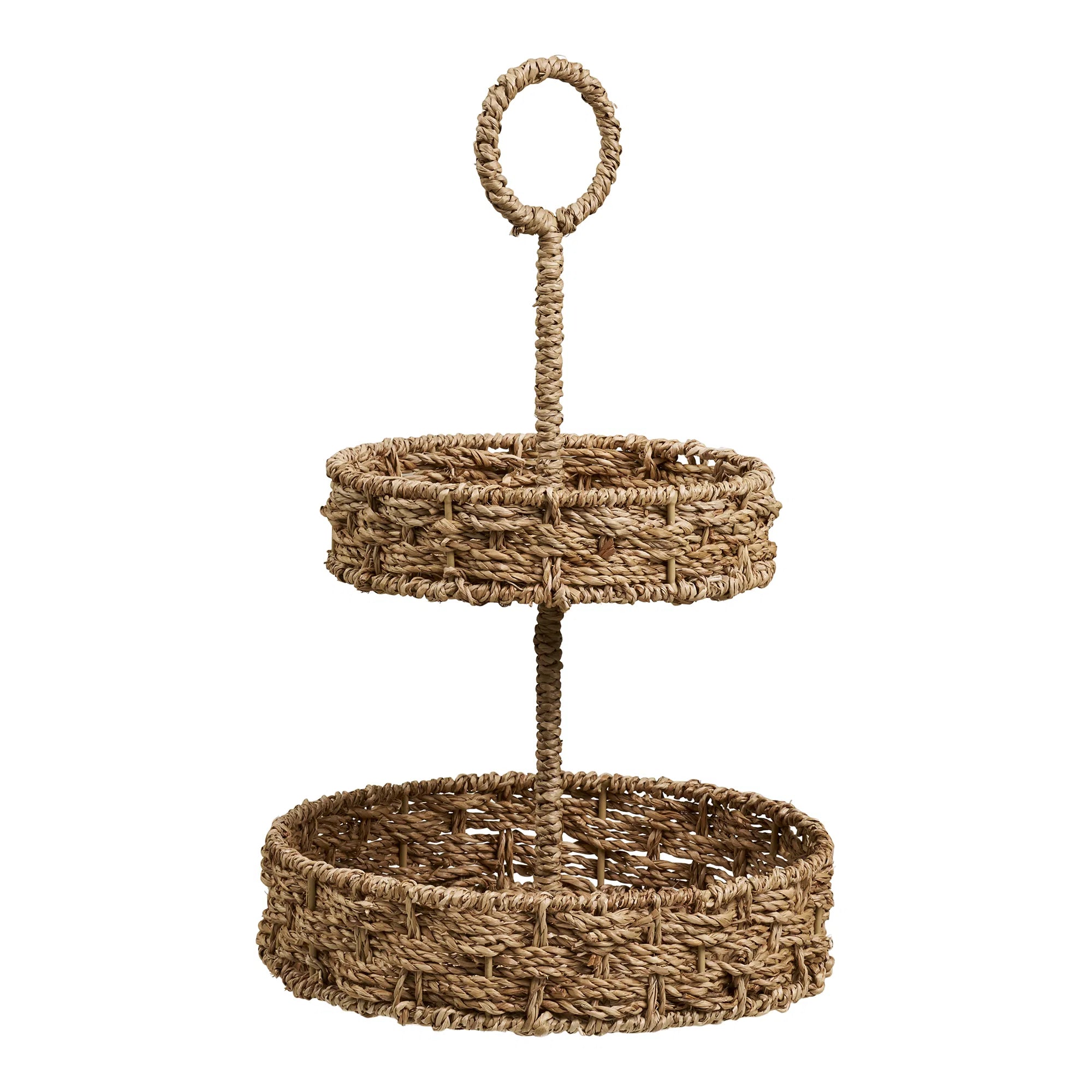 Dienblad Solvaina - Gevlochten ontwerp van zeegras