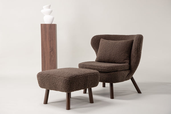 Designer Lounge Sessel Eldvik – Teddy-Optik Bruin