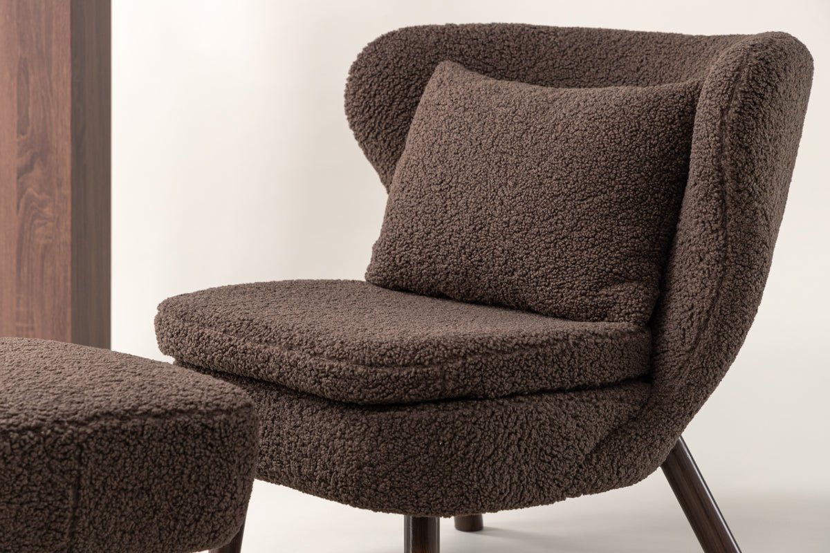 Designer Lounge Sessel Eldvik – Teddy-Optik Bruin