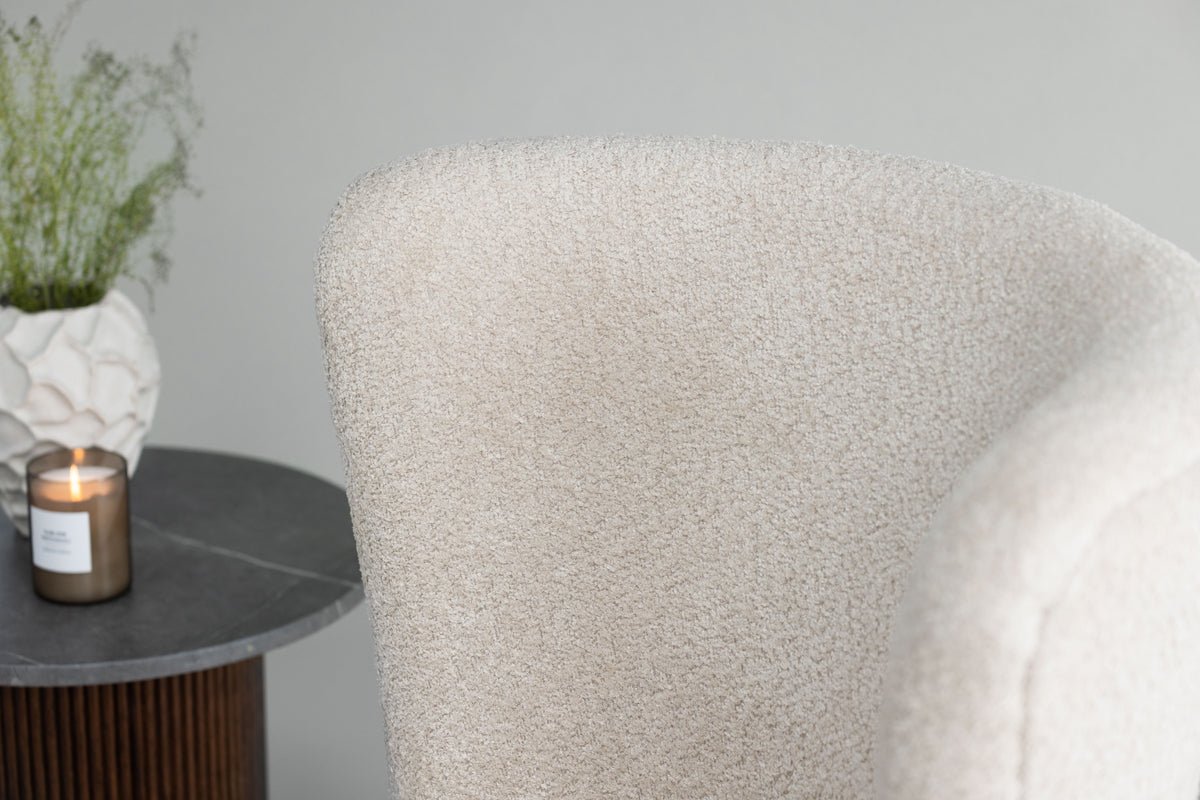 Fauteuil Hedwig - Met beige polyesterstof