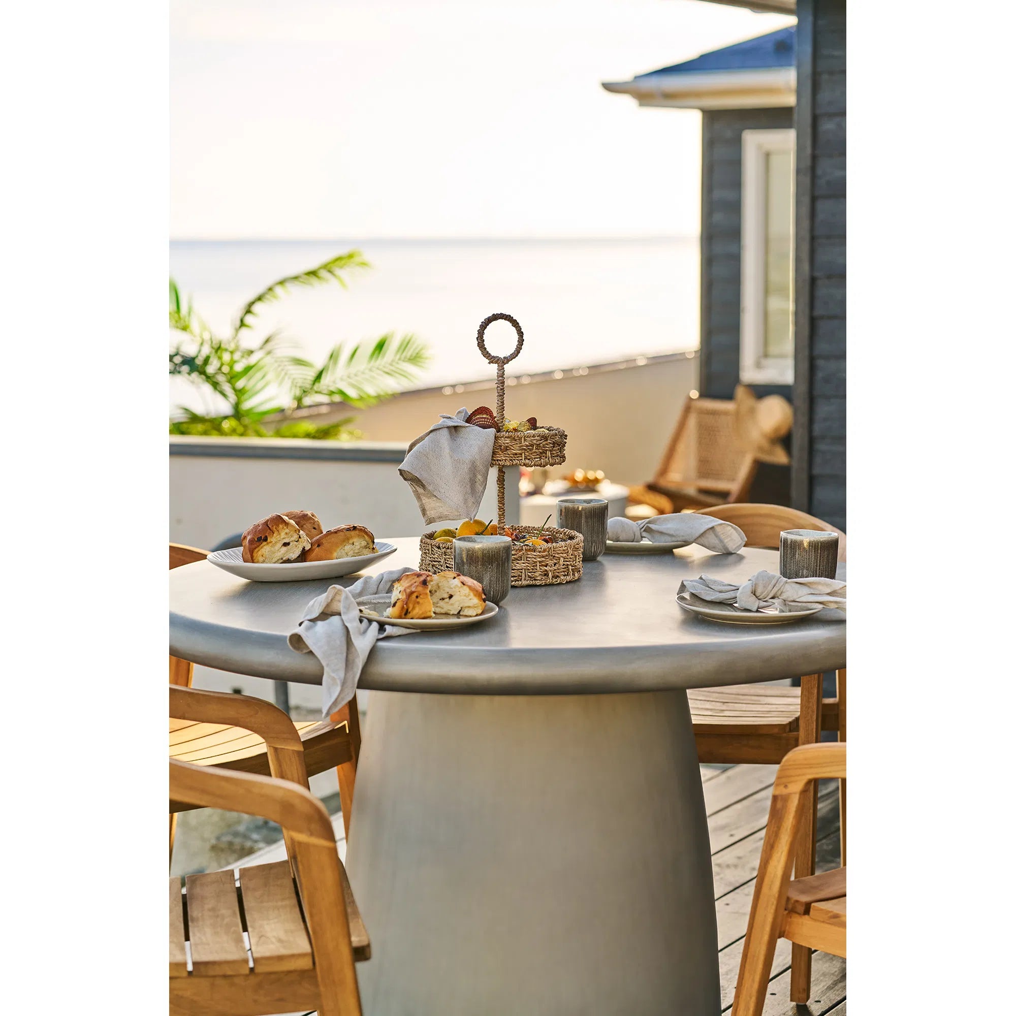 Teller Haviona – gemaakt van steengoed in beige (set van 4)