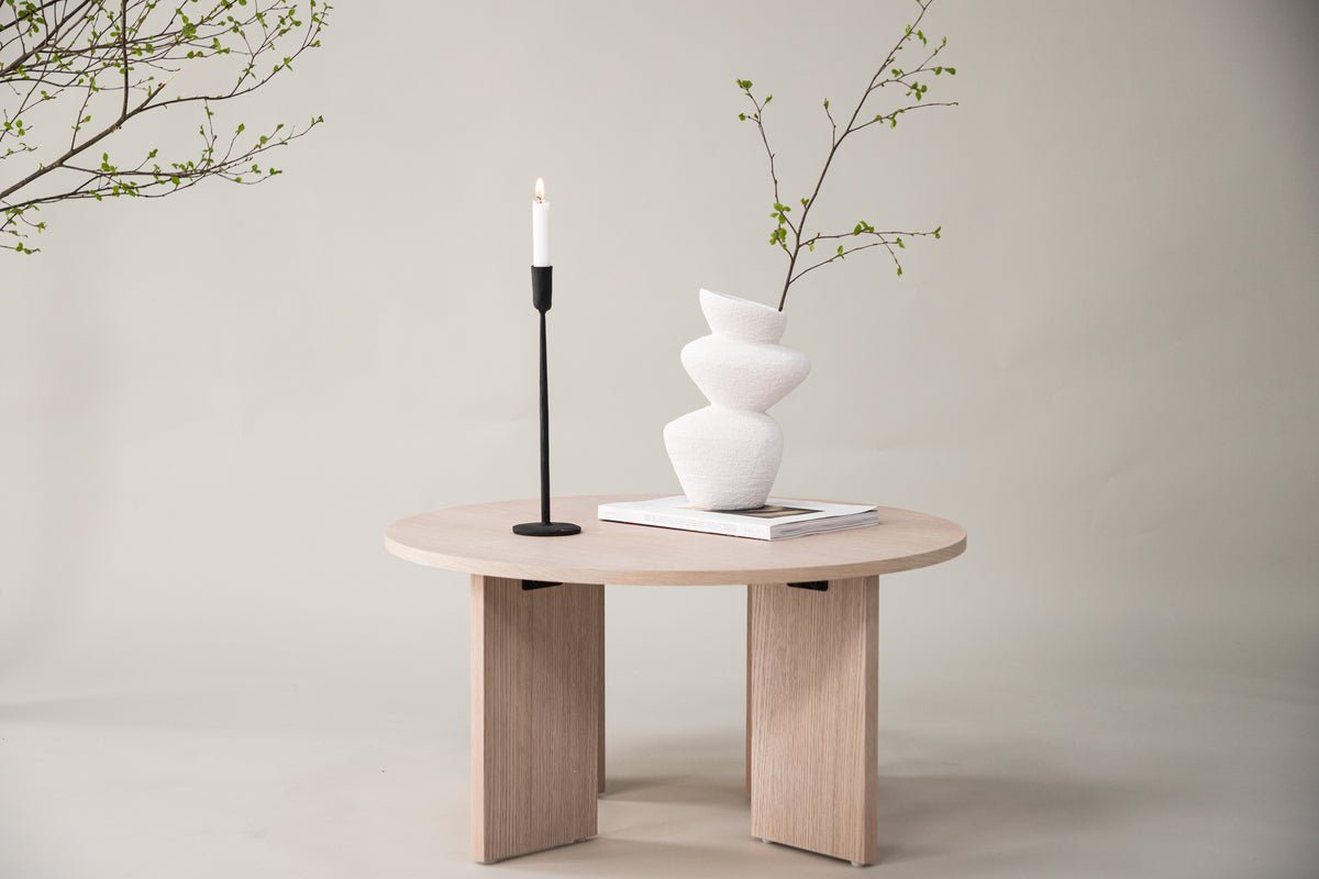 Salontafel Davinci - Ronde tafel met houtlook