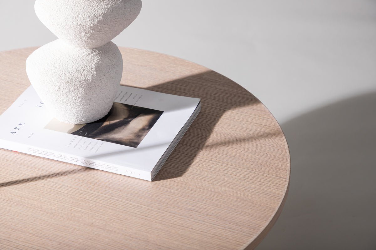 Salontafel Davinci - Ronde tafel met houtlook