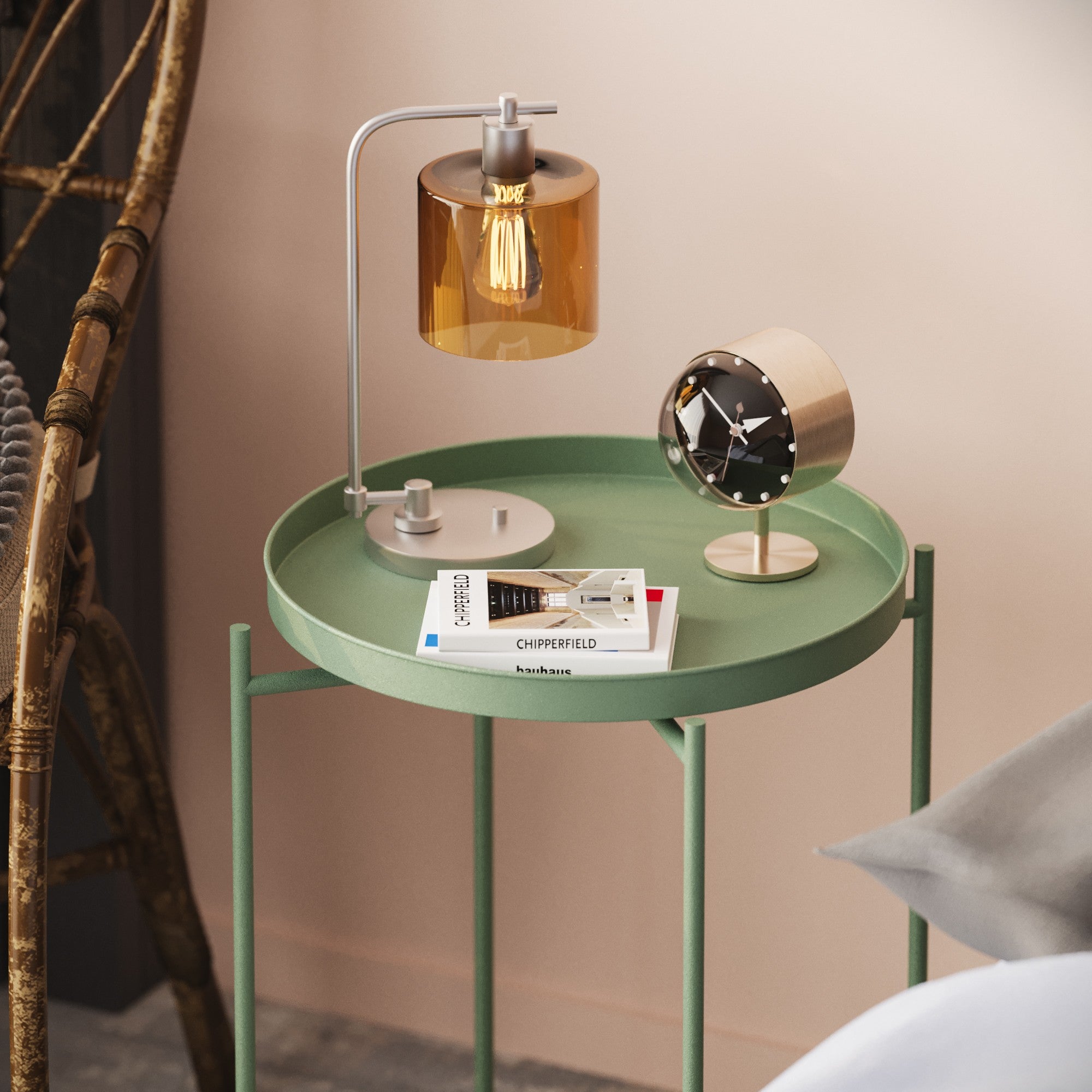 Salontafel Fenaro – Eenvoudig metalen design in wit of groen