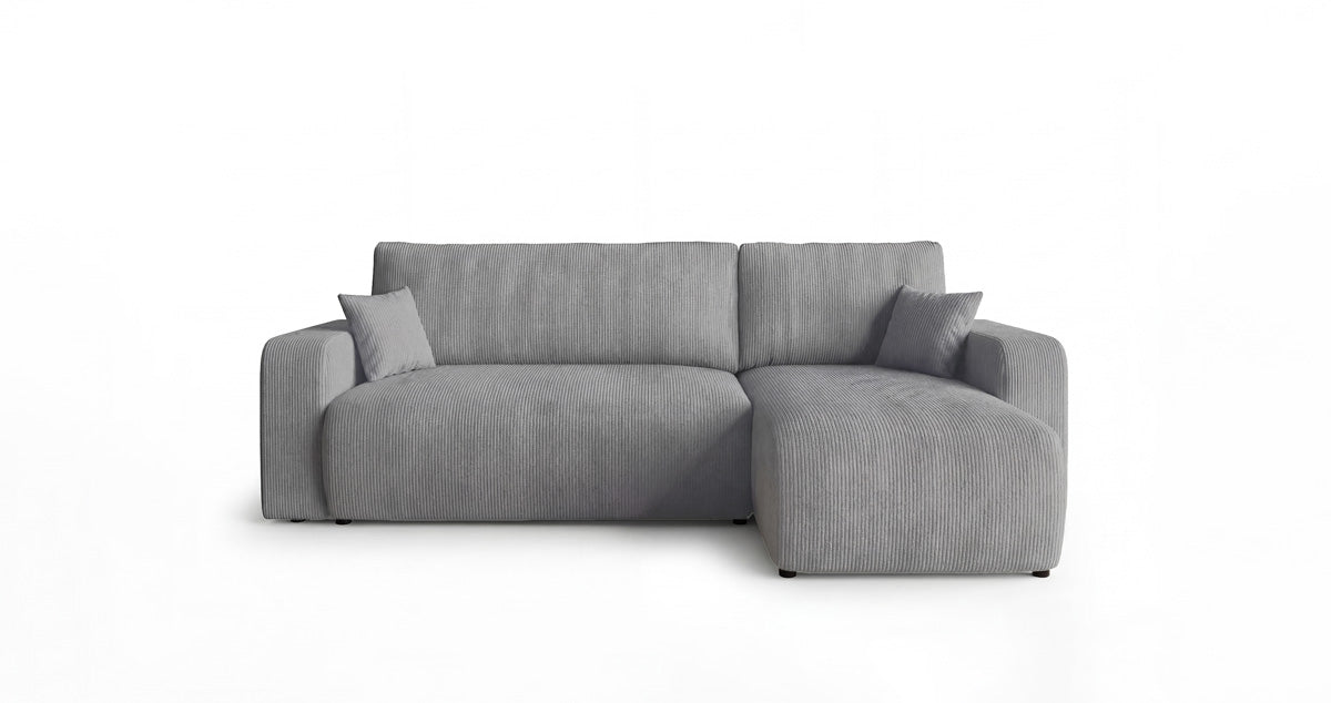 Designsofa Calva met slaap- en uitklapfunctie in Ribstof