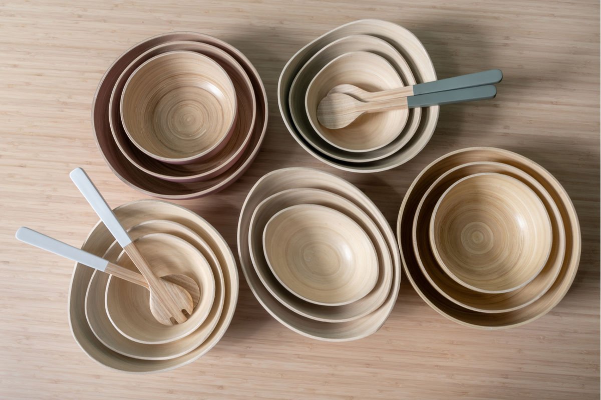 Schaal Rosélis – gemaakt van bamboe (set van 3)