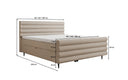 Boxspringbed Tubo in structuurstof met opbergruimte