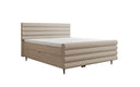 Boxspringbed Tubo in structuurstof met opbergruimte