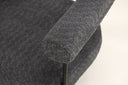 Designer loungestoel Haga – Antraciet, Bouclé met stalen frame