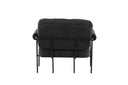 Designer loungestoel Arvika – Antraciet, Bouclé met stalen frame