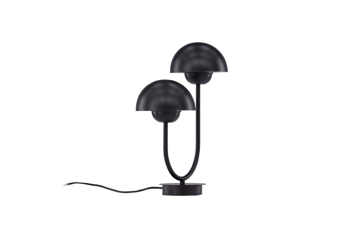 Tafellamp „Noir Duo“ – Elegante zwartstalen lamp met dubbele kap