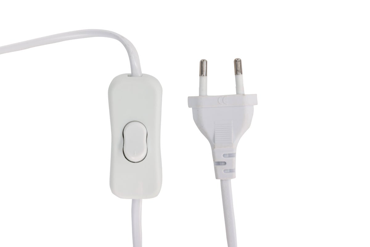 Tafellamp „Stenljus“ – Grijs-mat betonnen voet met witte linnen lampenkap