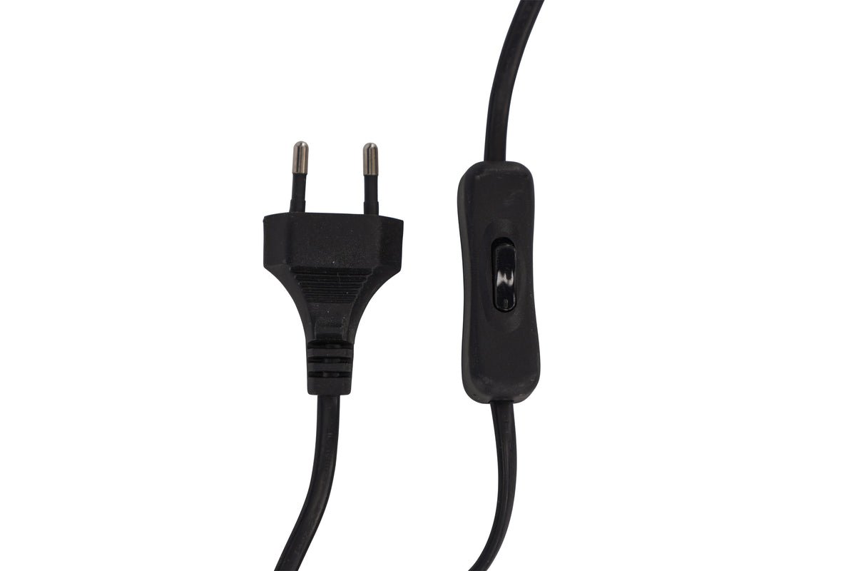 Tafellamp „Fantasia“ – Zwart beton ontmoet lampenkap van beige linnenstof