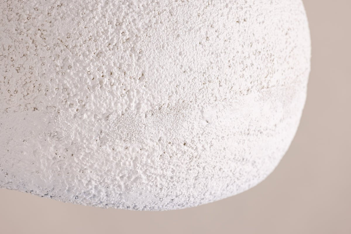 Hanglamp „Namib" – Van wit kunsthars voor rustieke charme