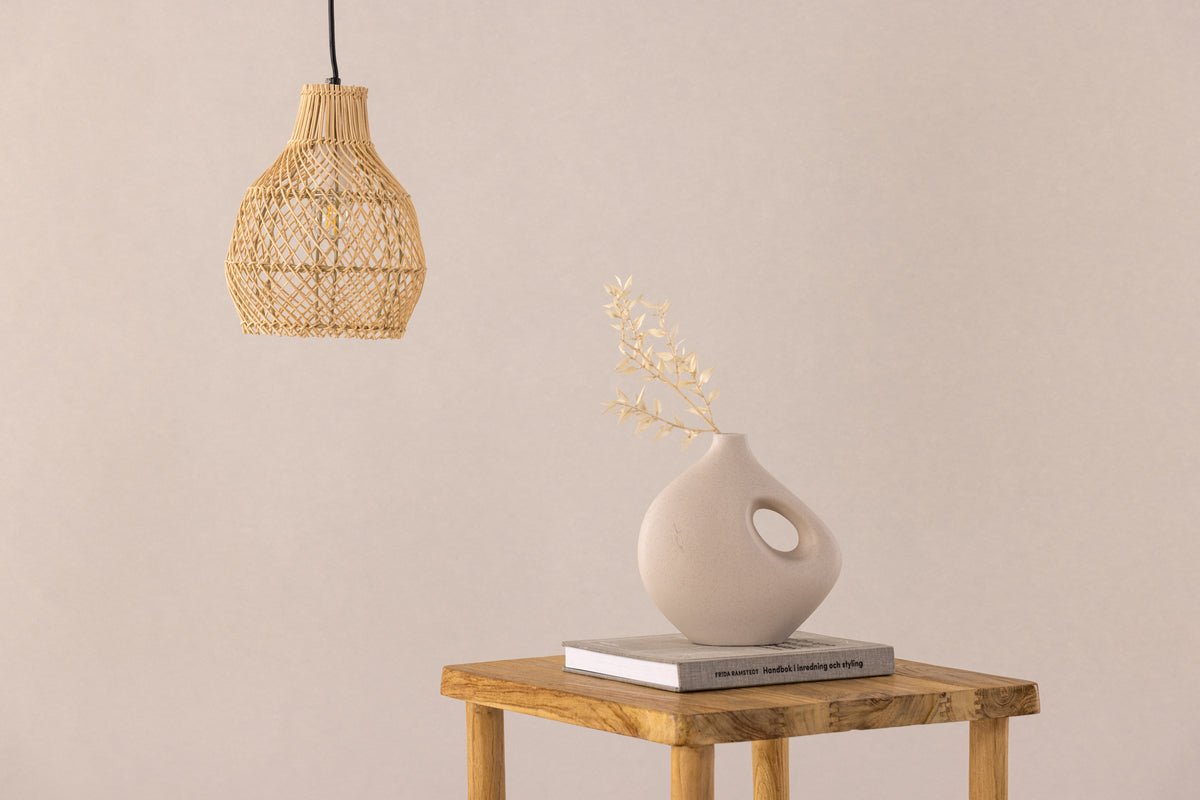 Hanglamp „Johannesburg“ – Van rotan in natuuroptiek