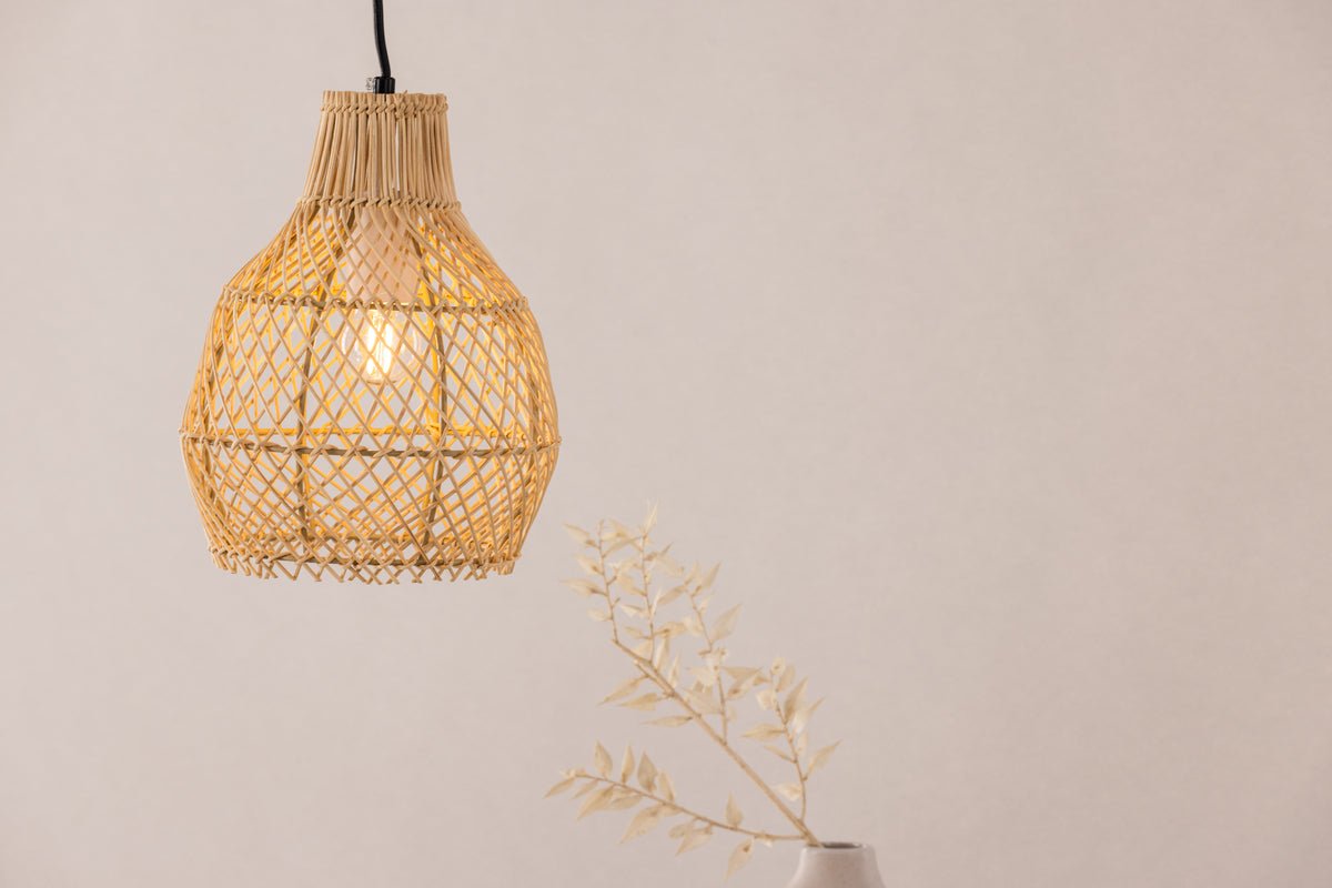 Hanglamp „Johannesburg“ – Van rotan in natuuroptiek