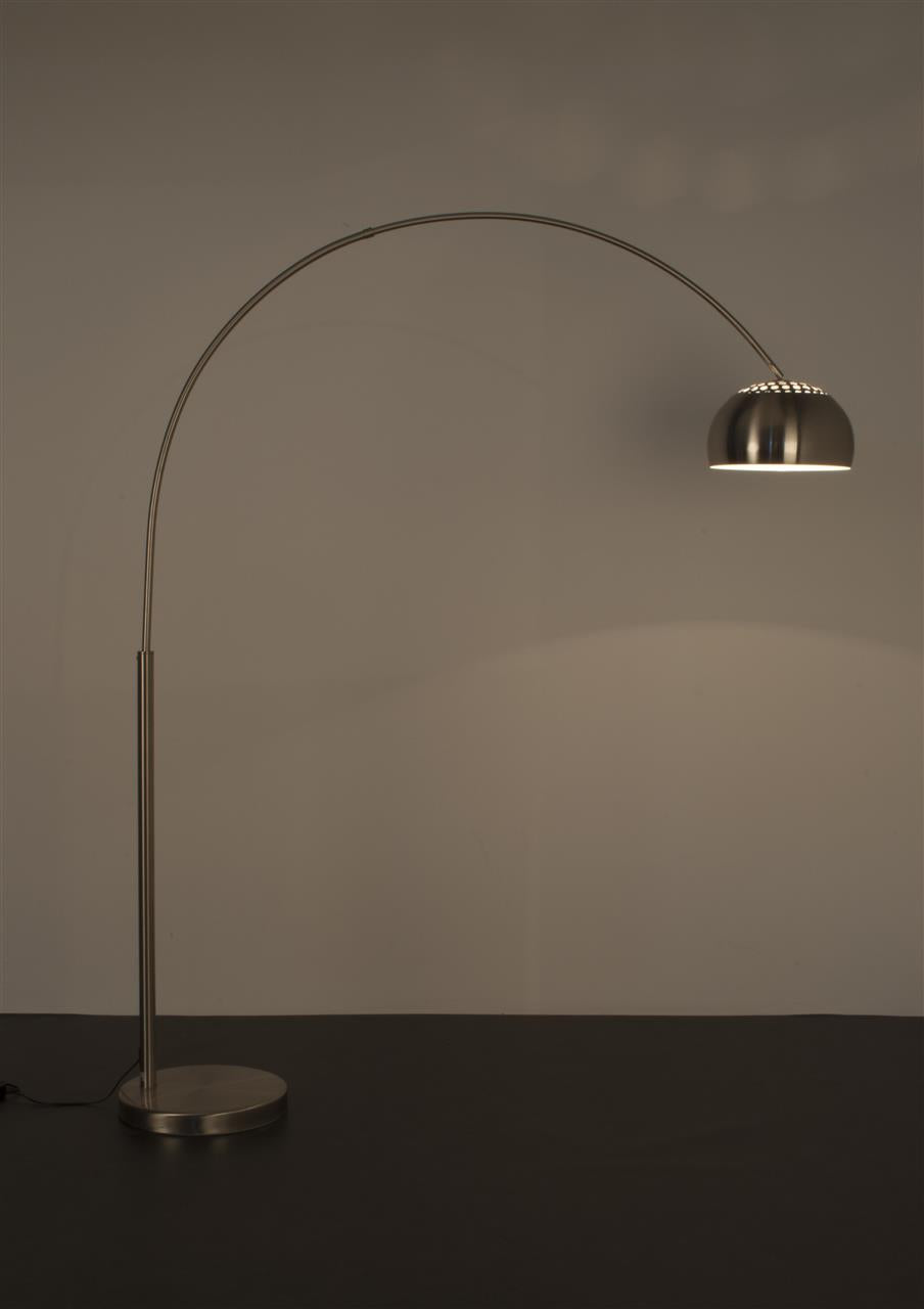 Vloerlamp Metal Bow – van ijzer in zilver