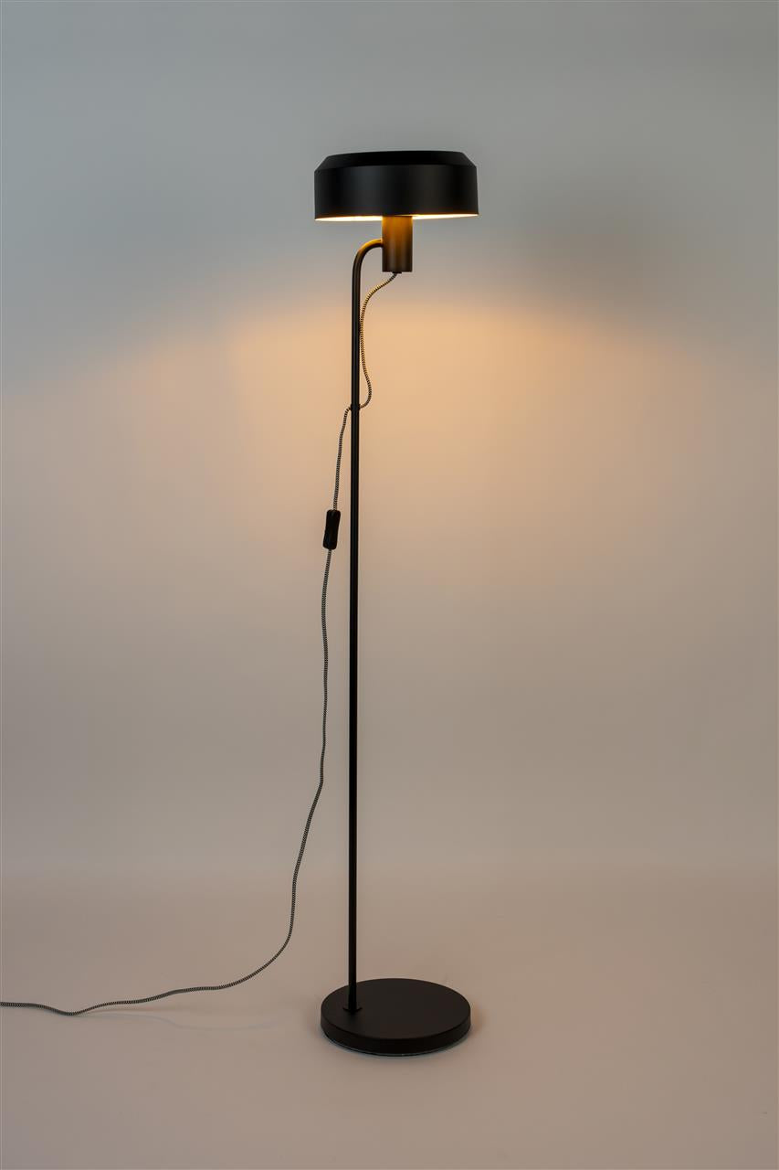 Vloerlamp Landon – van ijzer in Zwart