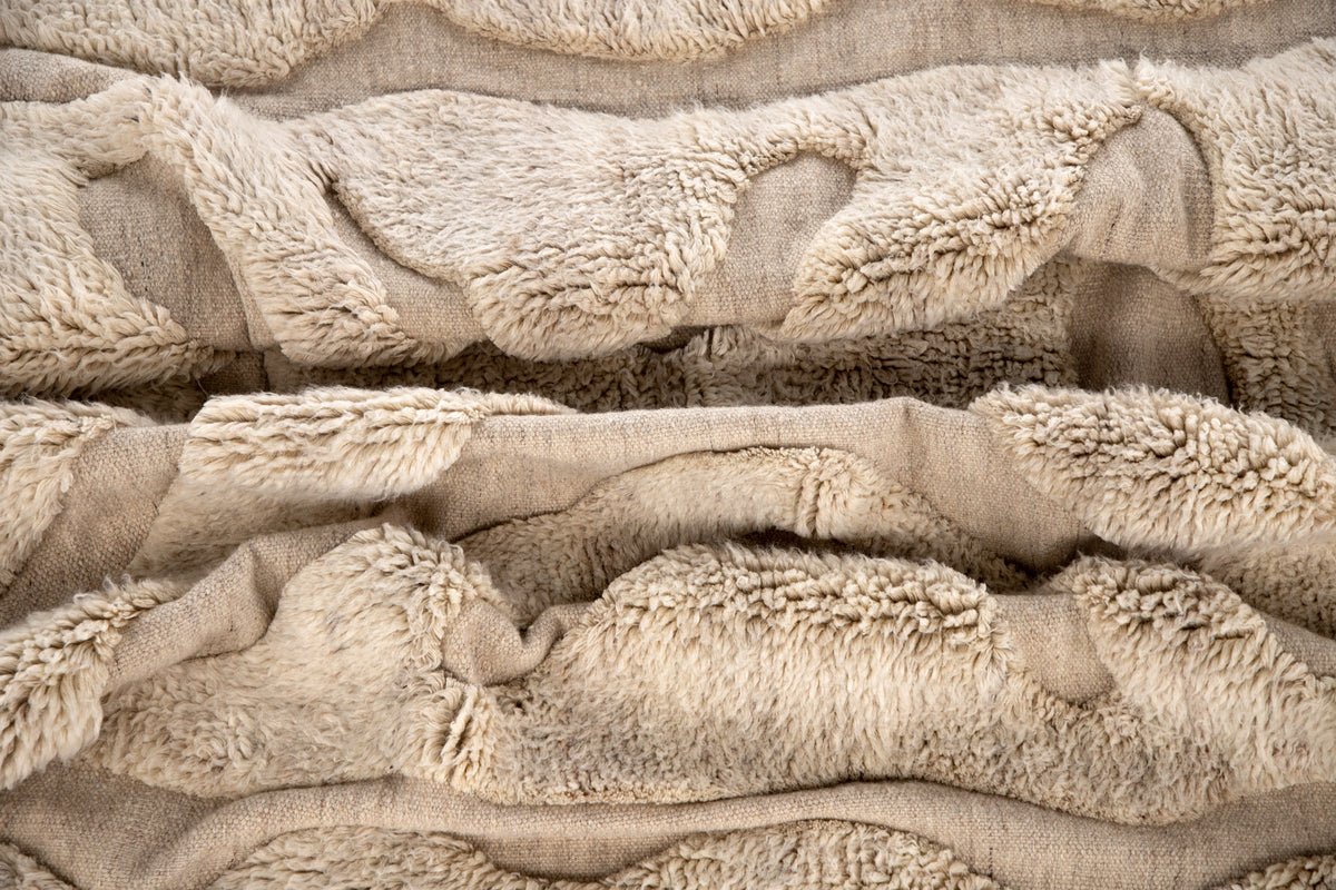 Vloerkleed Dimi – handgeweven in Beige van wol