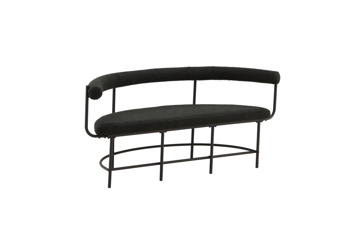 Zitbank "Ronald" – Verkrijgbaar met bouclé-stof of PU-leer naar keuze