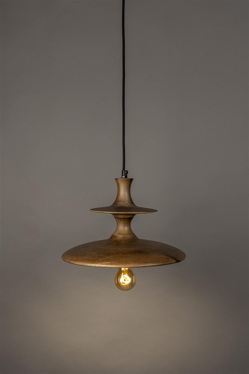 Hanglamp Soloria L – van mangohout in Beige