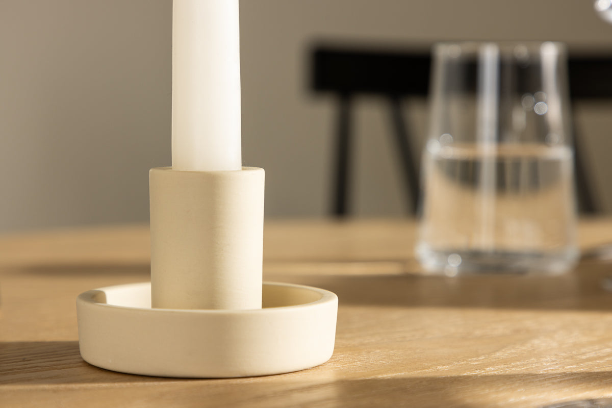 Kandelaar Cocobello - Ø11 cm van Color Clay in Beige of Wit