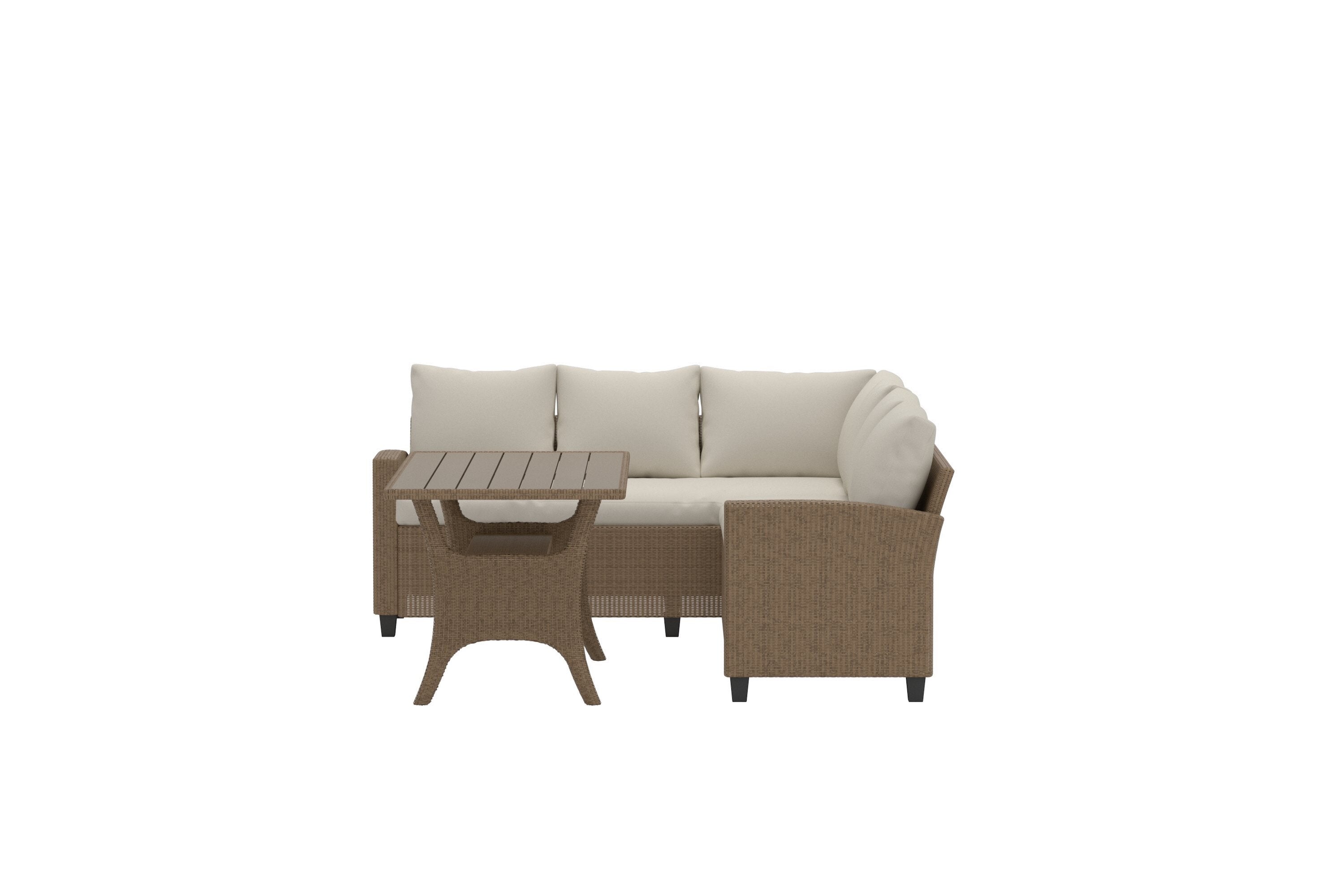 Tuin Loungeset Baresa – Grote Hoekbank met Salontafel