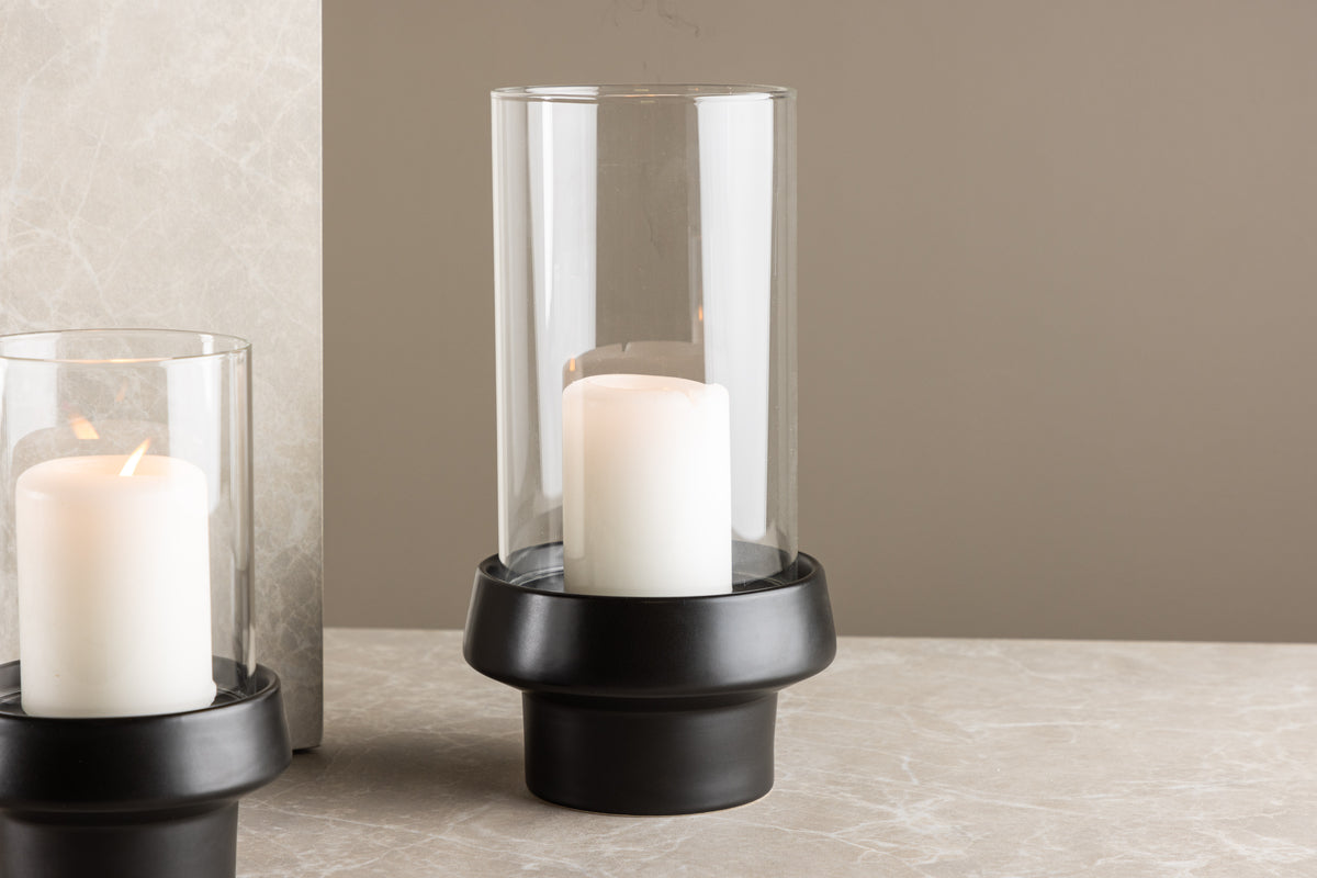 Laterne Flame - lantaarn van glas en steengoed in verschillende kleuren