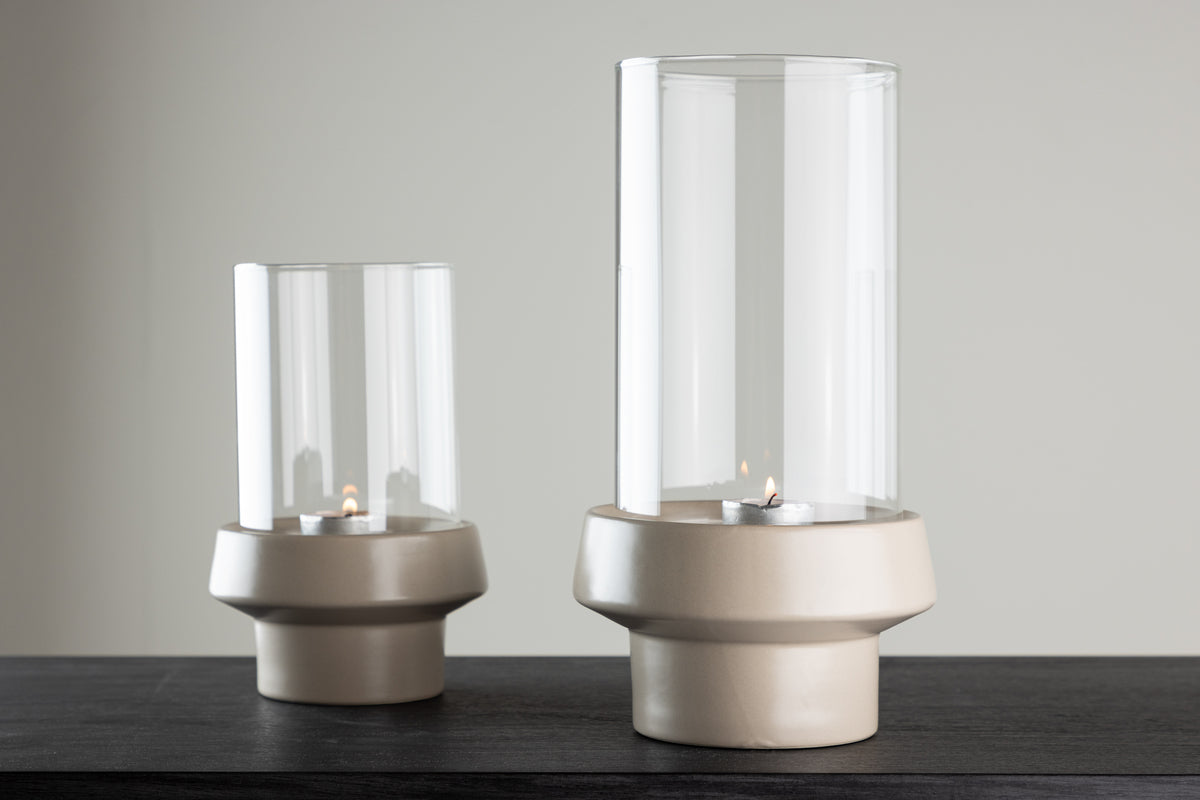 Laterne Flame - lantaarn van glas en steengoed in verschillende kleuren