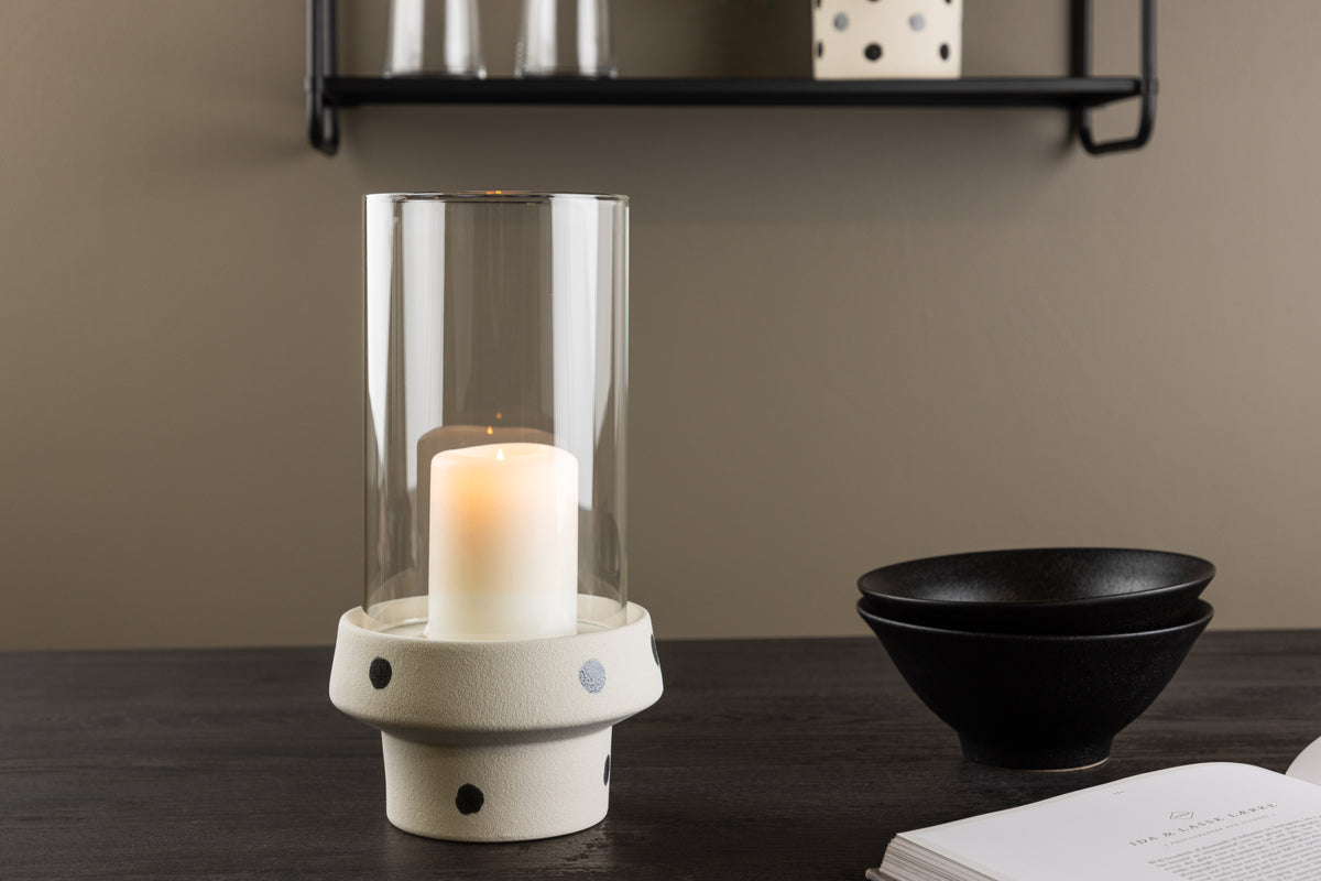 Laterne Flame - lantaarn van glas en steengoed in verschillende kleuren