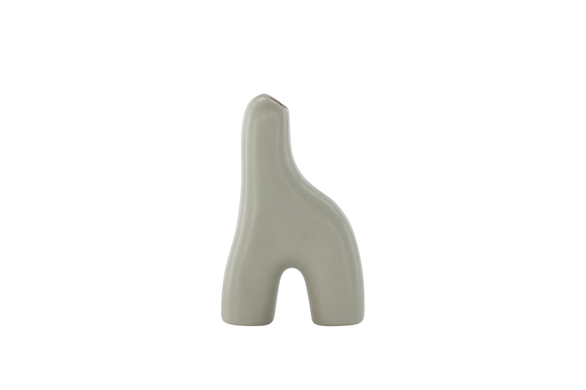 Vaas Noara 16 cm – Sculpturaal designobject van steengoed