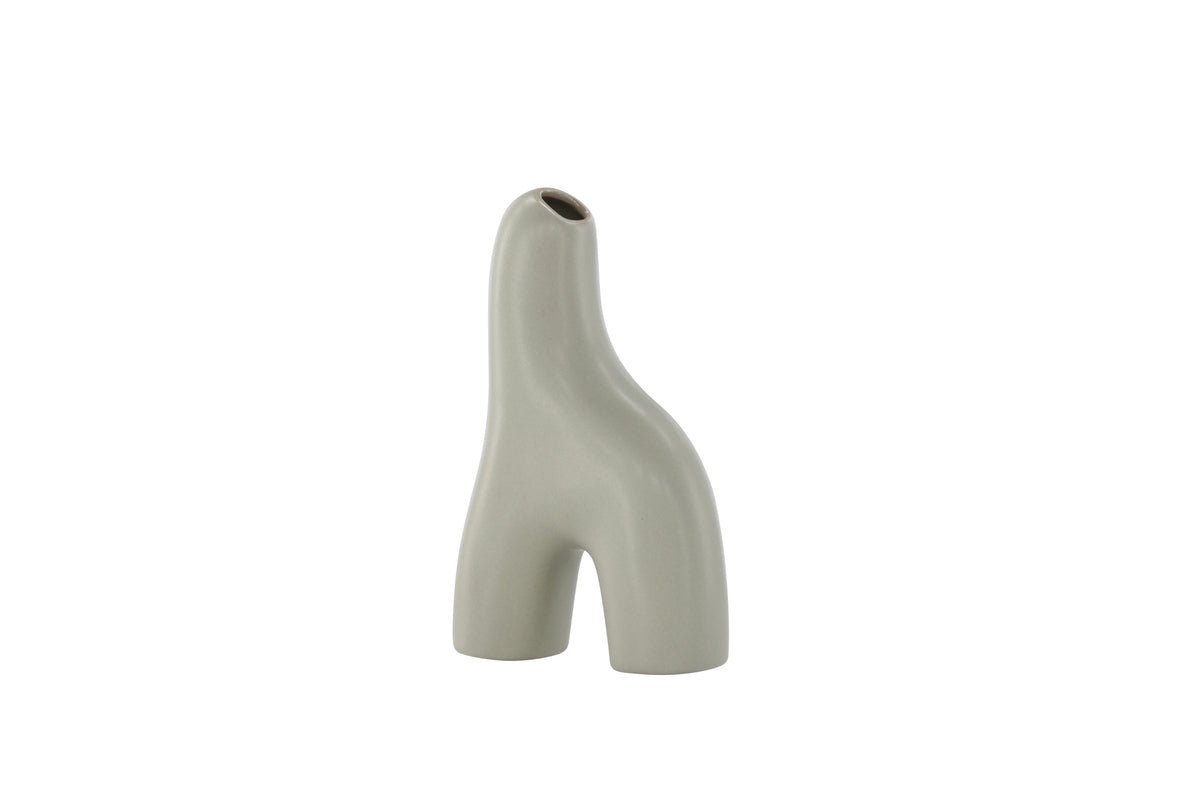 Vaas Noara 16 cm – Sculpturaal designobject van steengoed