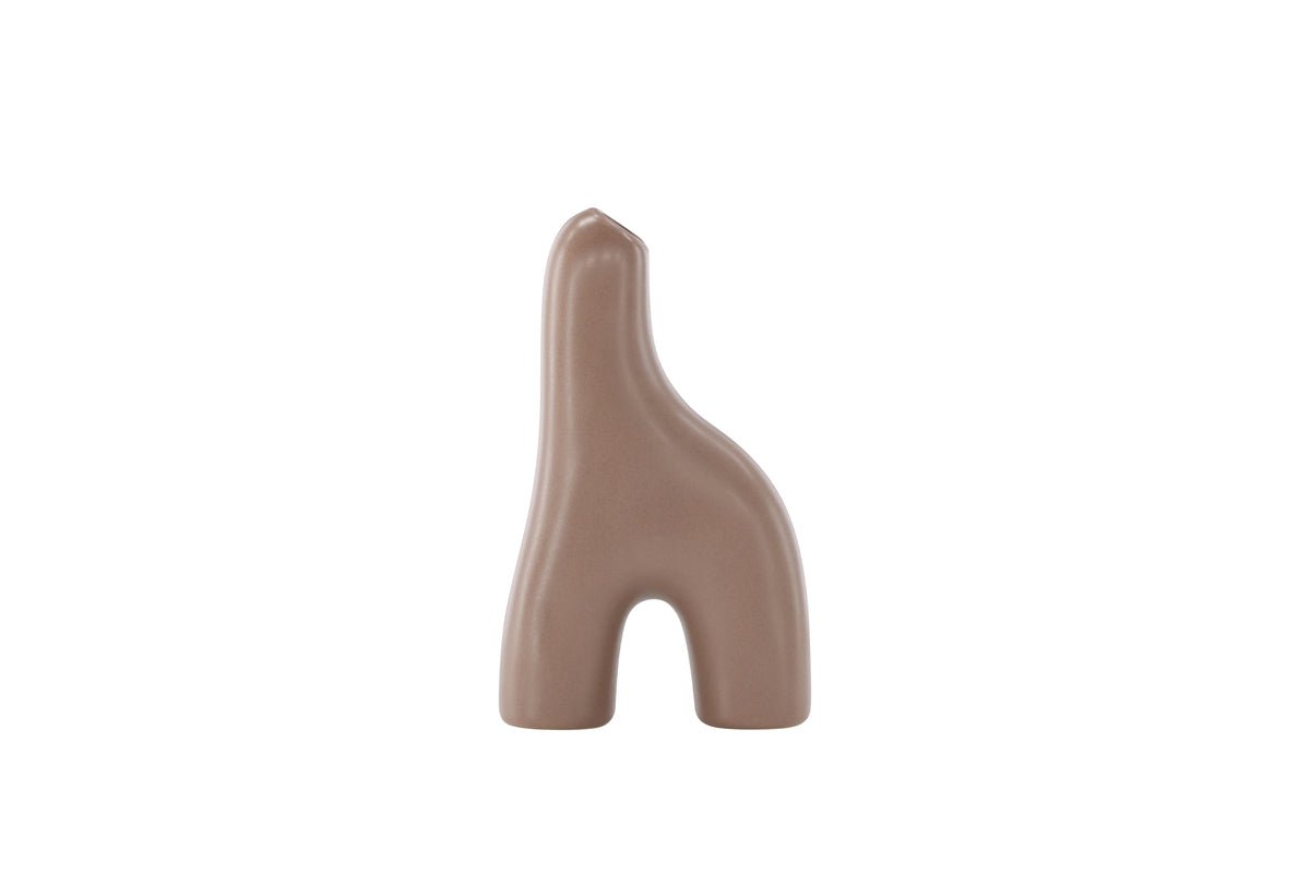 Vaas Noara 16 cm – Sculpturaal designobject van steengoed