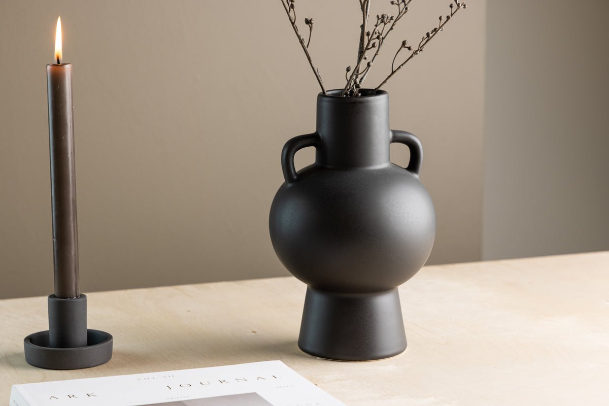Vase „Lunaro“ – Wit oder Zwart, Steinzeug