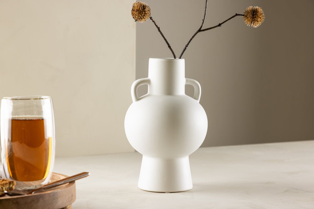 Vase „Lunaro“ – Wit oder Zwart, Steinzeug