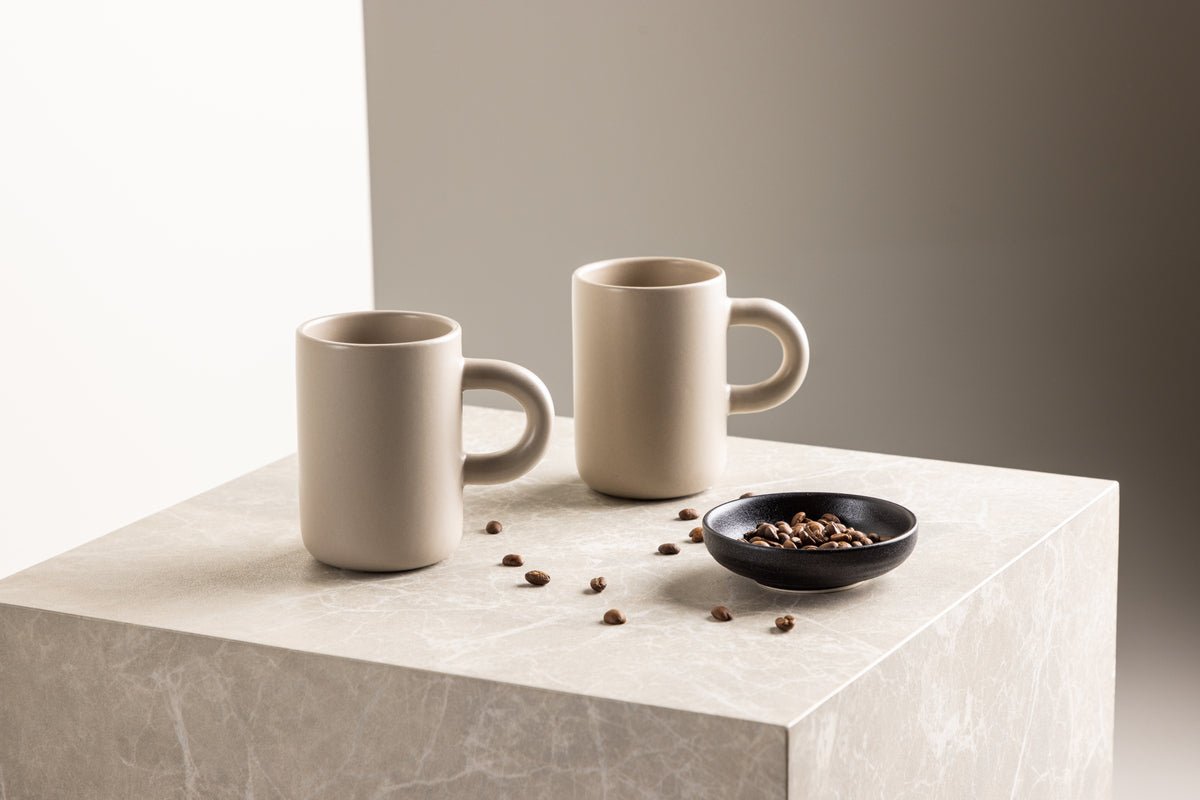 Tasse Maro – stijlvol 2-delig set in Donkerbruin & Beige