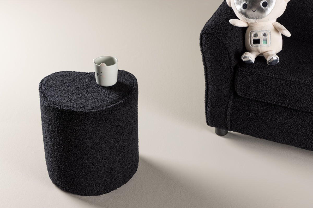 Kinderkruk Luma – Hartvormige kruk in Zwart